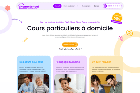 Home school cours particuliers à domicile à Annemasse